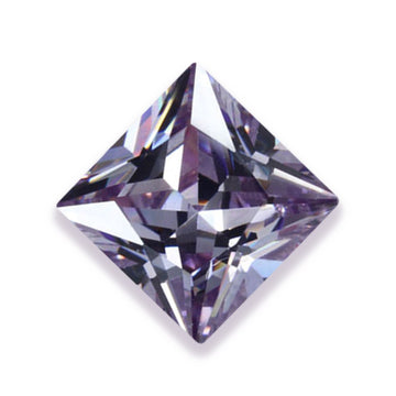 Princess Cut Lavender CZ Loose Gemstones